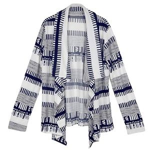 Womens Geometric Print Casual Cardigan